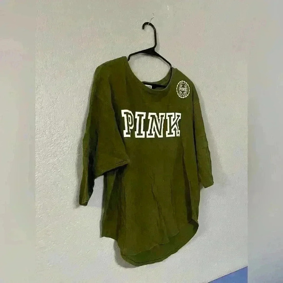 Pink Quarter-sleeve Top Size Small Oversized Baggy Chunky Comfy - Picture 2 of 5